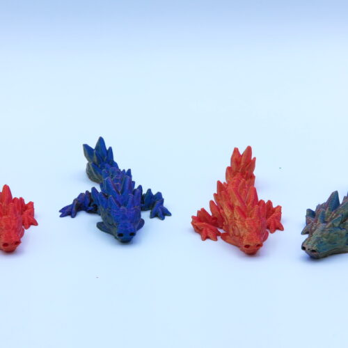 Kristálysárkány-mini-piros